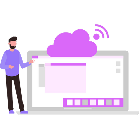 Device connected to Wi-Fi  Illustration