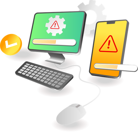 Device Security Warning  Illustration