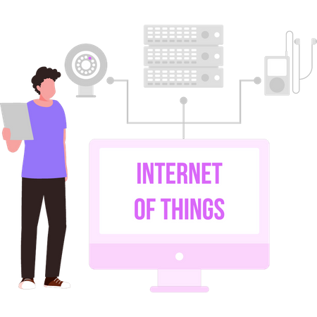 Devices connected to Internet  Illustration