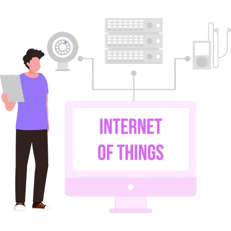 Devices Are Connected To The Internet Illustration