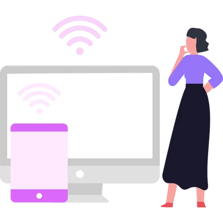 Devices have access to Internet  Illustration