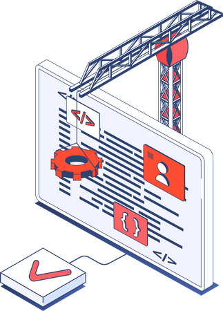 DevOps code build up  Illustration