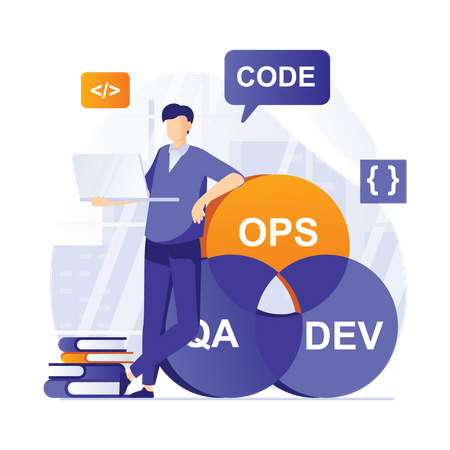 Desenvolvedor devops  Ilustração