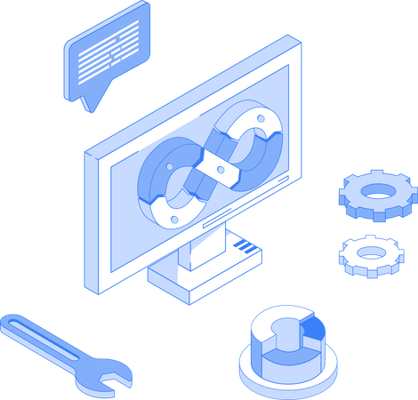 DevOps-Service und -Analyse  Illustration