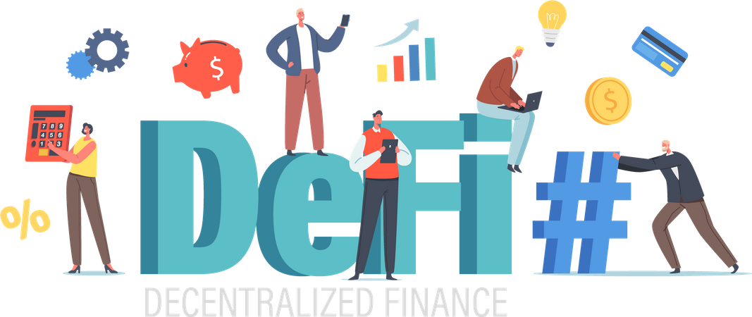 Dezentrale Finanzen  Illustration