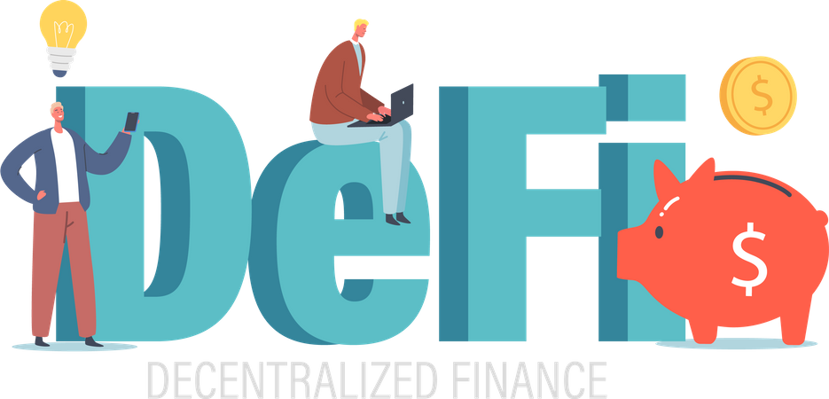 Dezentrale Finanzen  Illustration