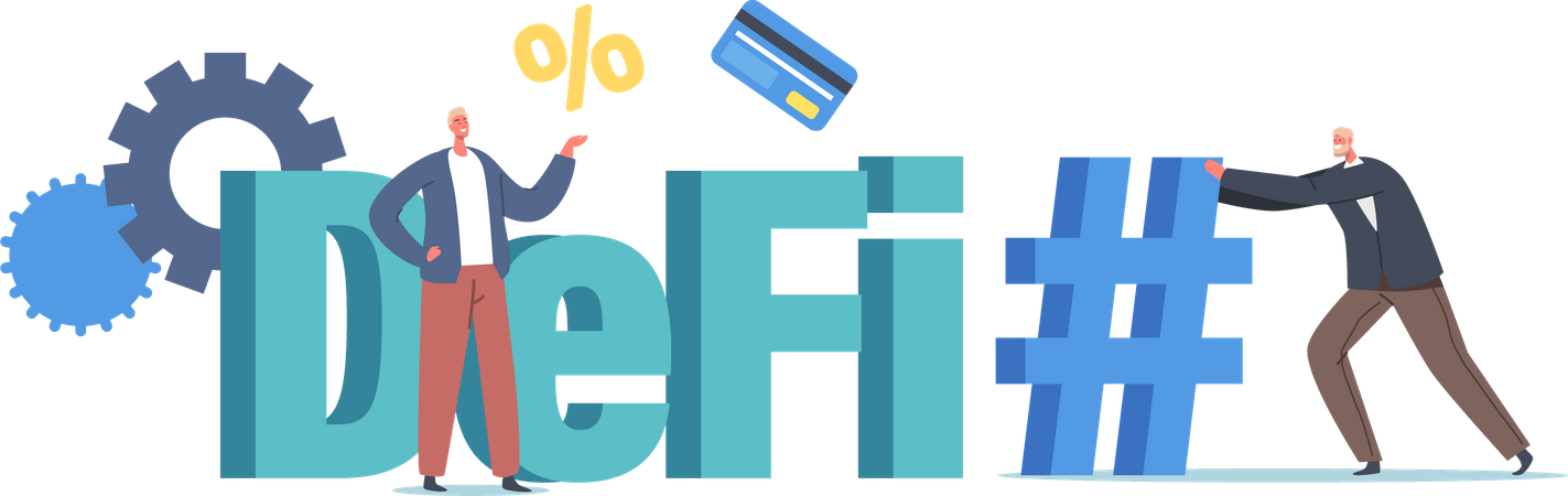 Dezentrale Finanzen  Illustration