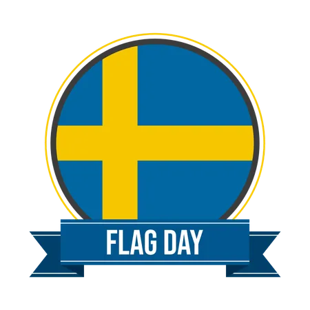 Dia da bandeira da Suécia  Ilustração