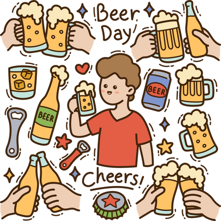 Dia da Cerveja  Ilustração