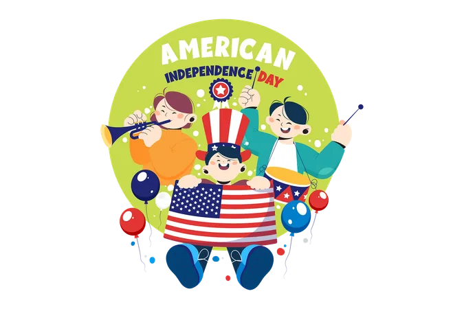 Dia da Independência Americana  Ilustração