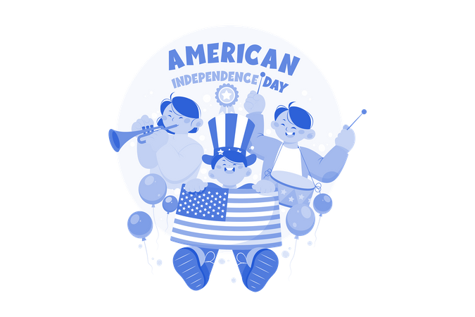 Dia da Independência Americana  Ilustração