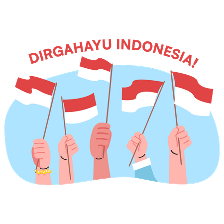 Dia da Independência da Indonésia  Ilustração