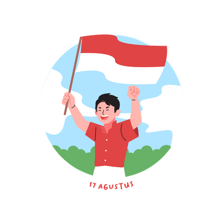Dia da Independência da Indonésia  Ilustração