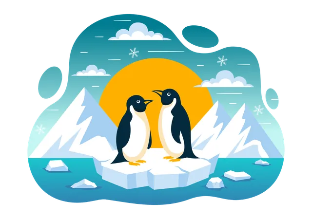 Día de concientización sobre los pingüinos  Ilustración