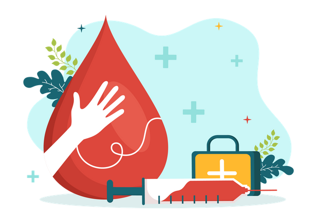 Dia de la donacion de sangre  Ilustración