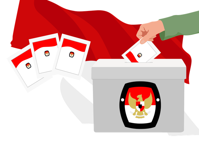 Día de las elecciones de Indonesia  Ilustración