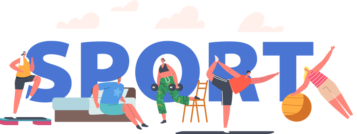 Dia de Esportes  Ilustração