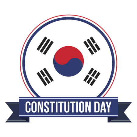 Día de la constitución de corea del sur  Ilustración