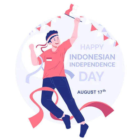 Día de la Independencia de Indonesia  Ilustración