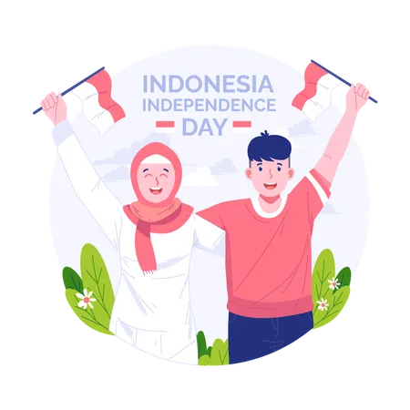 Día de la Independencia de Indonesia  Ilustración