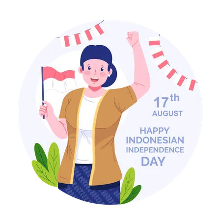 Día de la Independencia de Indonesia  Ilustración