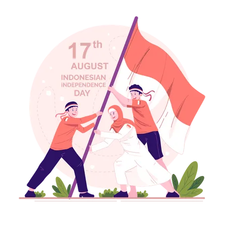 Día de la Independencia de Indonesia  Ilustración