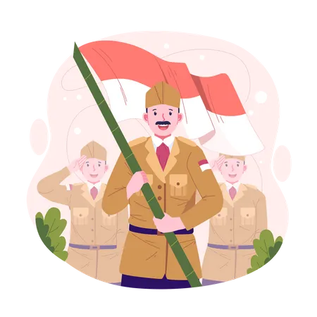 Día de la Independencia de Indonesia  Ilustración