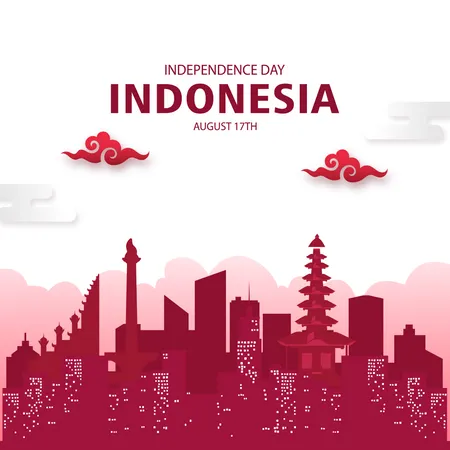 Día de la Independencia de Indonesia  Ilustración