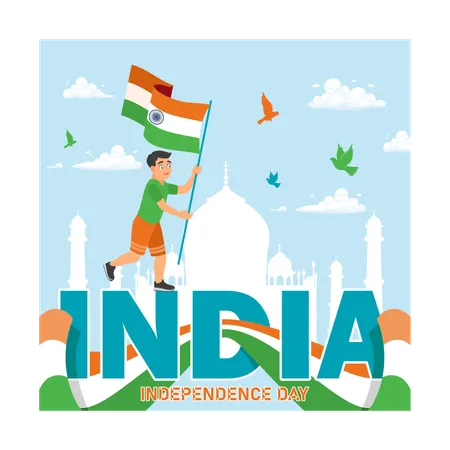 Día de la Independencia de la India  Illustration