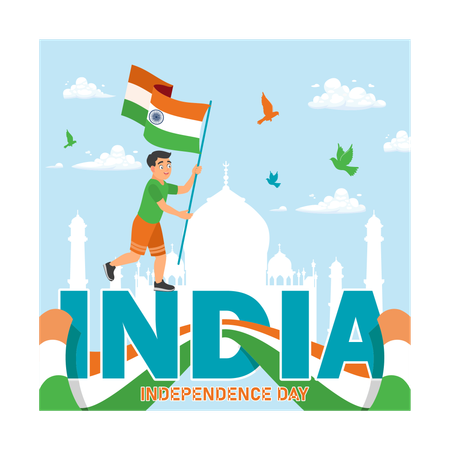 Día de la Independencia de la India  Ilustración