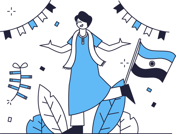 Día de la Independencia de la India  Ilustración
