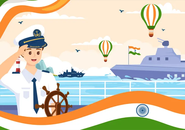 Día de la Armada de la India  Ilustración