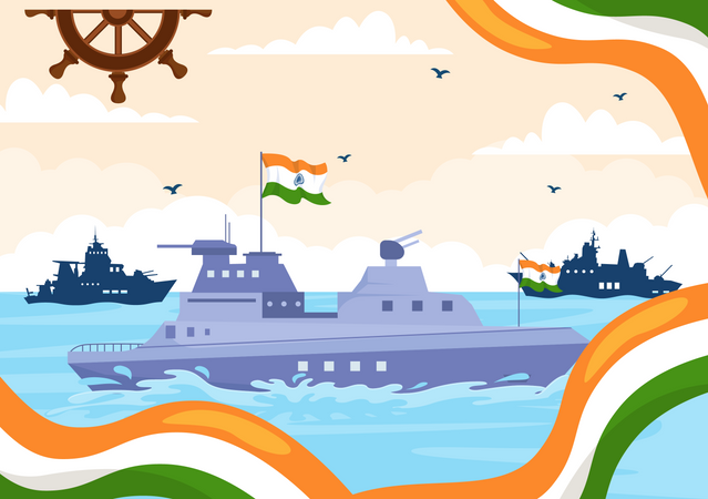 Día de la Armada de la India  Ilustración