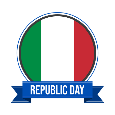 Día de la república de italia  Ilustración