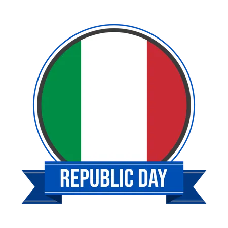 Día de la república de italia  Ilustración