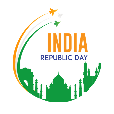 Día de la república india  Ilustración