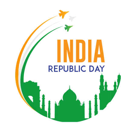 Día de la república india  Ilustración