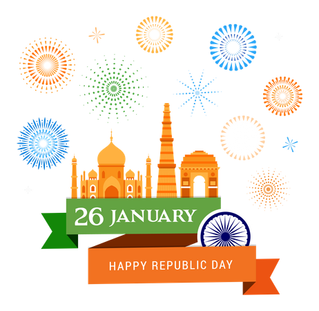 Día de la República India  Ilustración