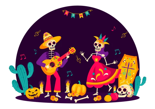 Dia de los Muertos  Ilustración