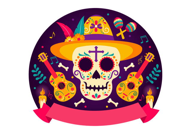 Dia De Muertos  Ilustración