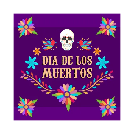 Dia De Muertos  Ilustración