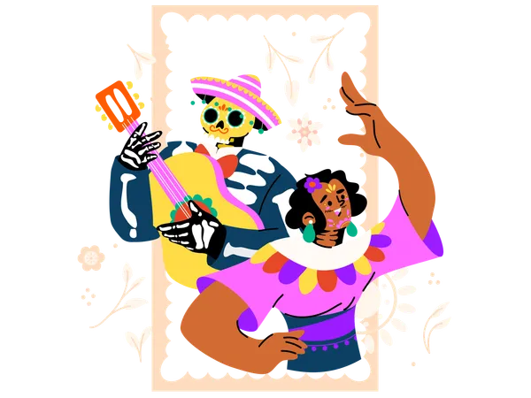 Dia De Muertos  Illustration