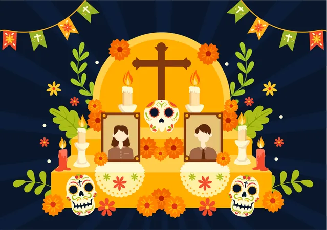 Dia De Muertos  Illustration