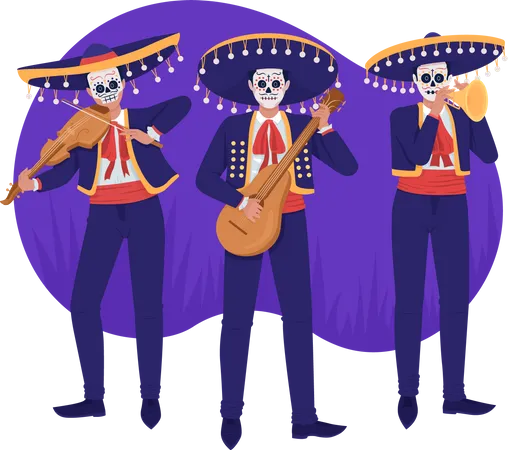 Día de los músicos muertos  Ilustración