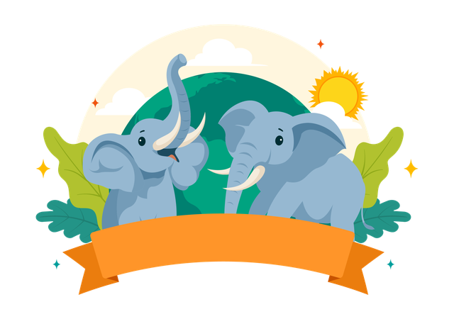 Dia del elefante  Ilustración