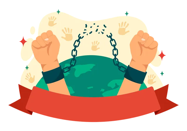 Dia Internacional En Recuerdo De Las Victimas De La Esclavitud Y El Diseno De Vectores De Esclavos Transatlanticos Ilustracion Contra La Trata De Personas Ilustración