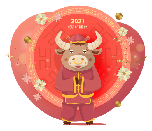 Dia do ano novo chinês  Ilustração