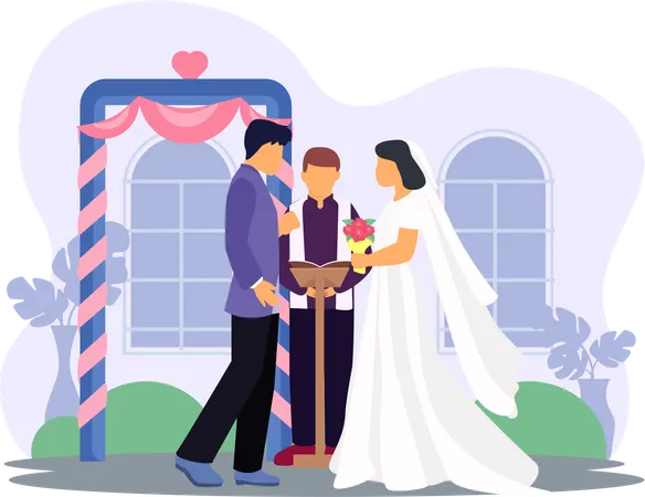 Dia do casamento  Illustration