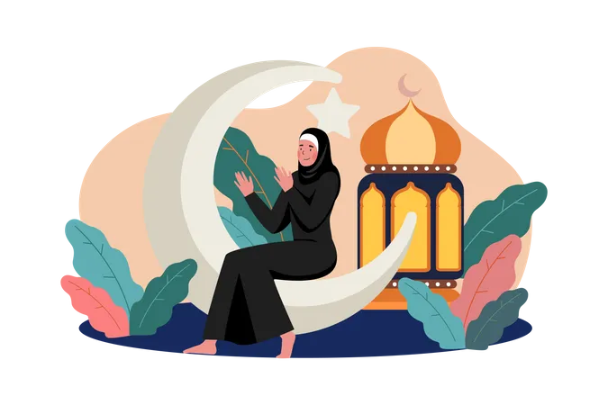 Dia do Ramadã  Ilustração