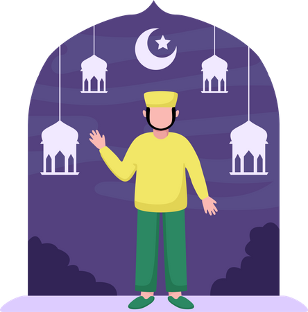 Dia do Ramadã  Ilustração